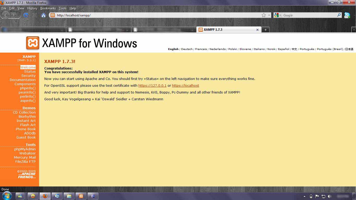 6. buka xampp